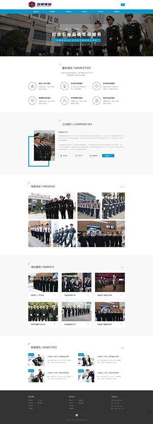 辽宁鸿御保安服务有限公司网站设计效果图